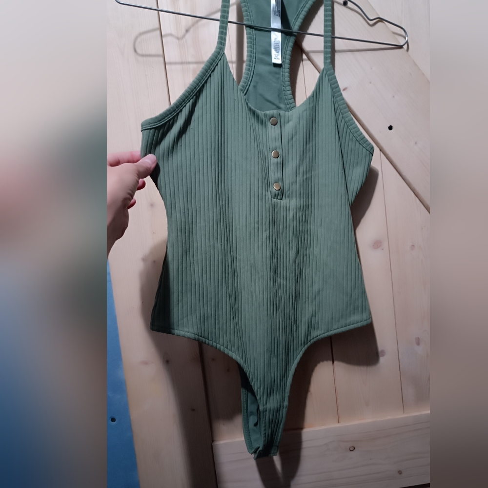 Green Victoria Secret Body Suit Sz XS